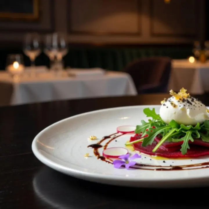 Fine dining stílusban tálalt szezonális előétel
